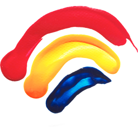 VIbrant Rainbow Paint Daubs