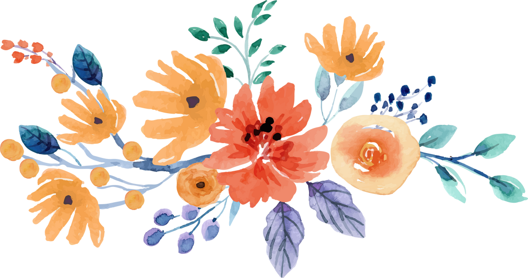 Painted Flower Watercolor Illustration